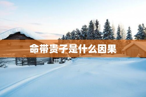 命带贵子是什么因果