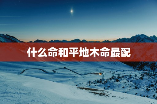 什么命和平地木命最配