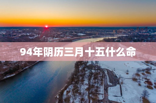 94年阴历三月十五什么命
