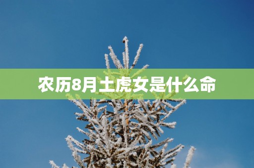 农历8月土虎女是什么命