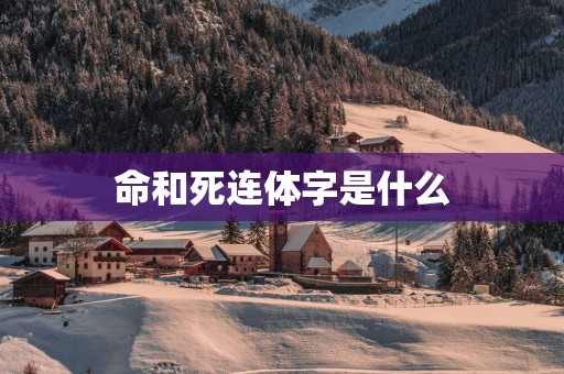 命和死连体字是什么