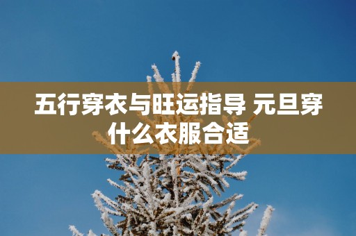 五行穿衣与旺运指导 元旦穿什么衣服合适
