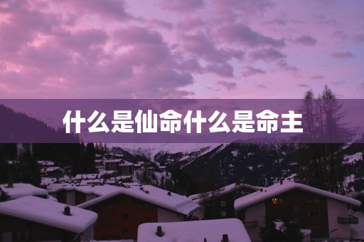 什么是仙命什么是命主