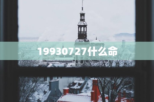 19930727什么命