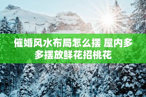 催婚风水布局怎么摆 屋内多多摆放鲜花招桃花