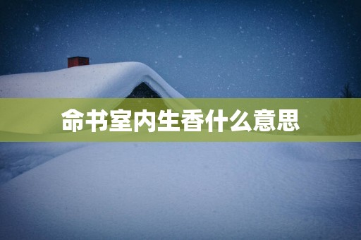 命书室内生香什么意思