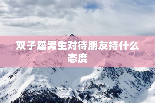双子座男生对待朋友持什么态度