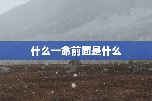 什么一命前面是什么