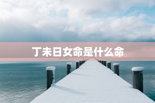 丁未日女命是什么命