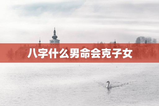 八字什么男命会克子女