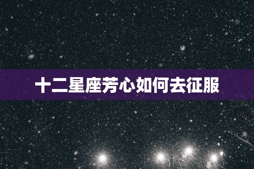 十二星座芳心如何去征服