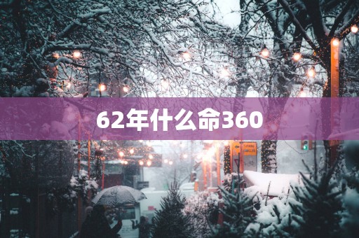 62年什么命360