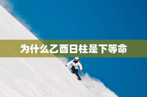 为什么乙酉日柱是下等命