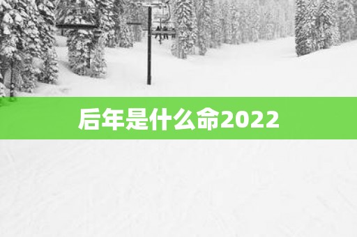 后年是什么命2025