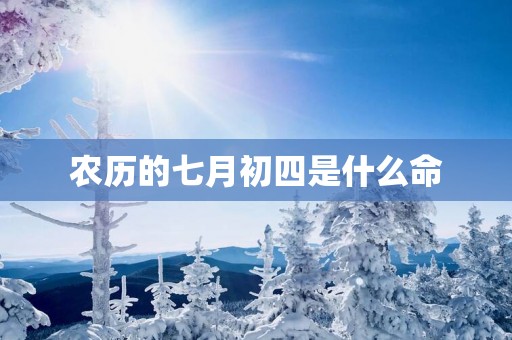 农历的七月初四是什么命