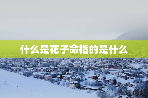 什么是花子命指的是什么