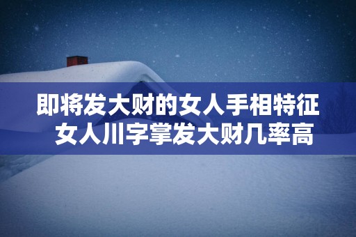 即将发大财的女人手相特征  女人川字掌发大财几率高