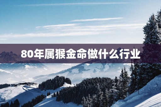 80年属猴金命做什么行业