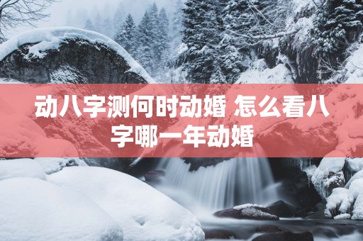 动八字测何时动婚 怎么看八字哪一年动婚