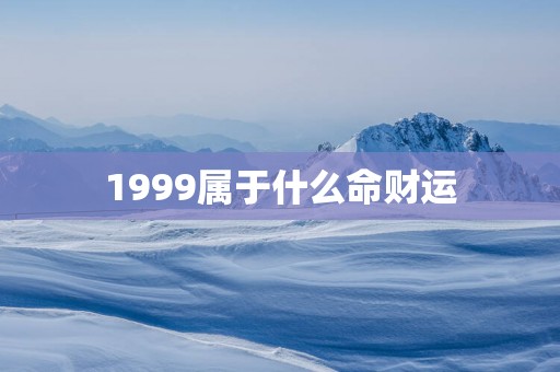 1999属于什么命财运