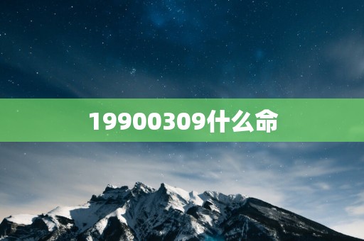 19900309什么命