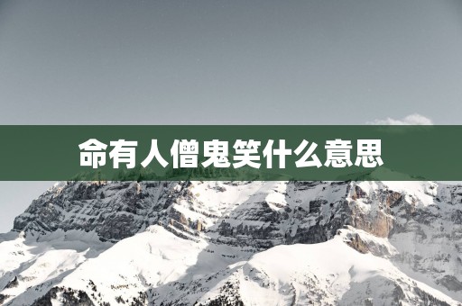命有人僧鬼笑什么意思