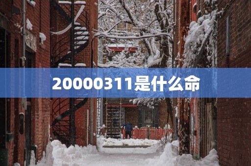 20000311是什么命
