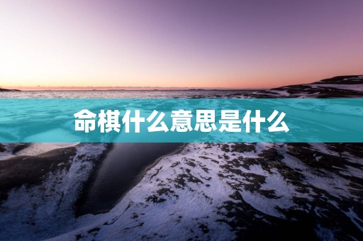 命棋什么意思是什么