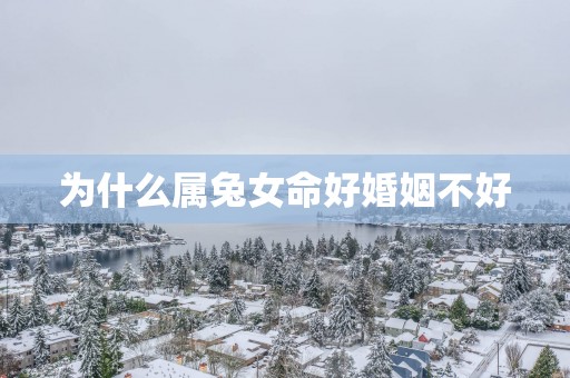 为什么属兔女命好婚姻不好