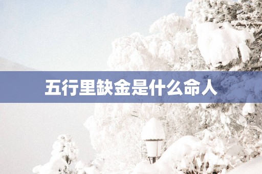 五行里缺金是什么命人