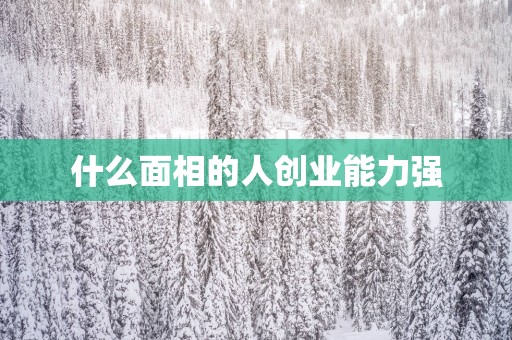 什么面相的人创业能力强