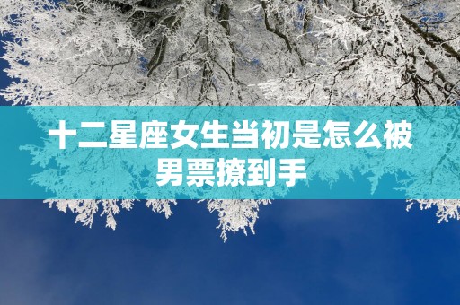 十二星座女生当初是怎么被男票撩到手
