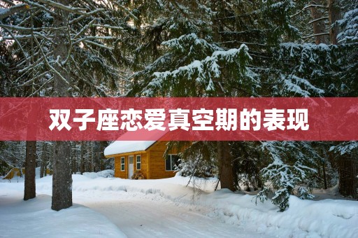 双子座恋爱真空期的表现