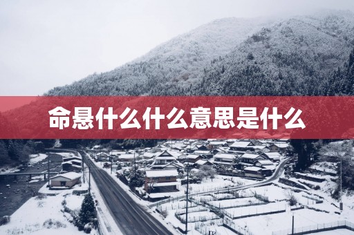 命悬什么什么意思是什么