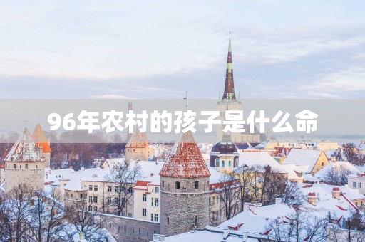 96年农村的孩子是什么命