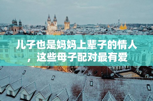 儿子也是妈妈上辈子的情人，这些母子配对最有爱