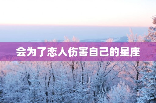 会为了恋人伤害自己的星座