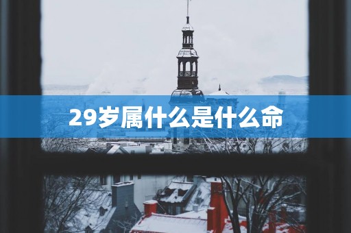 29岁属什么是什么命