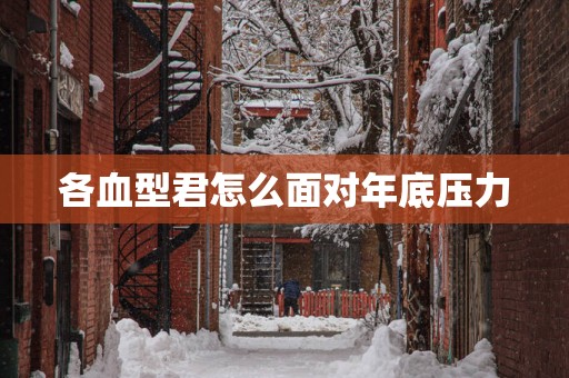 各血型君怎么面对年底压力