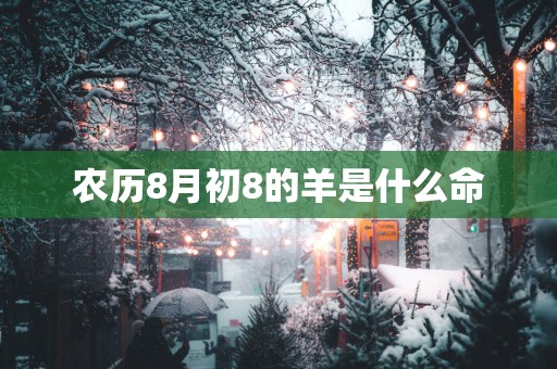 农历8月初8的羊是什么命