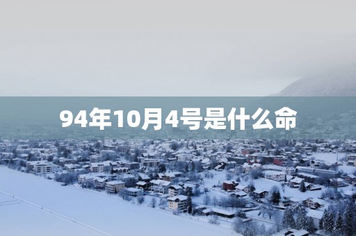 94年10月4号是什么命