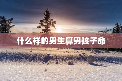 什么样的男生算男孩子命