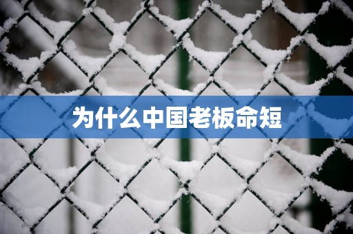 为什么中国老板命短