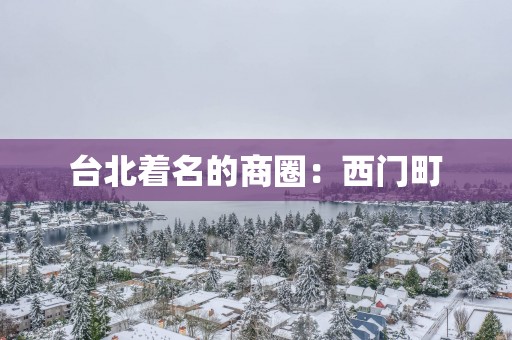 台北着名的商圈：西门町
