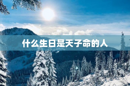 什么生日是天子命的人