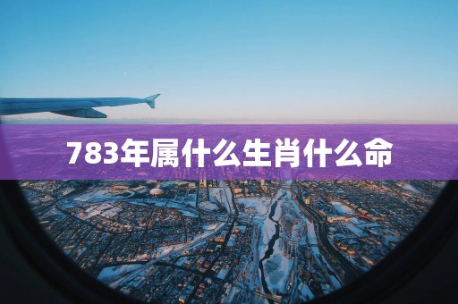 783年属什么生肖什么命