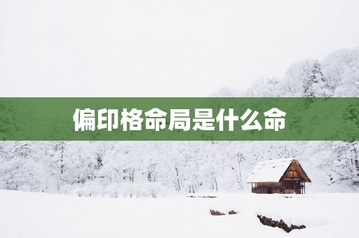 偏印格命局是什么命