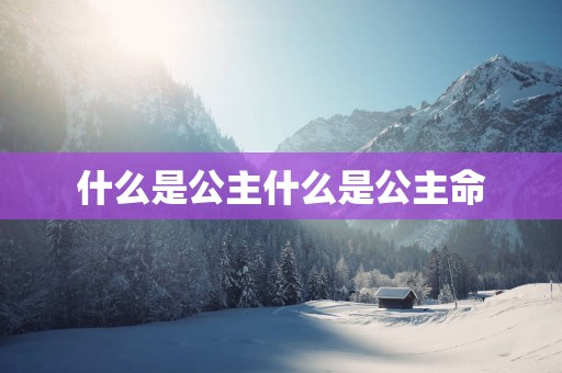 什么是公主什么是公主命
