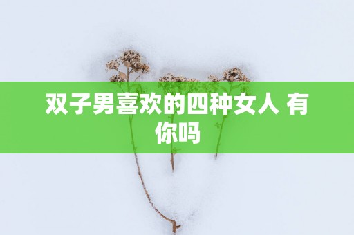 双子男喜欢的四种女人 有你吗