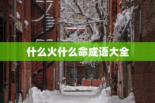 什么火什么命成语大全